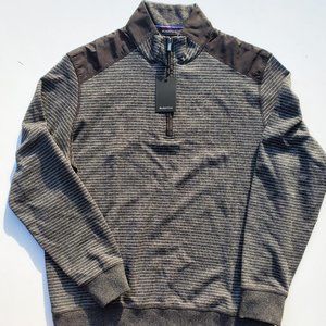 Bugatchi Stripe 1/4 Zip Pullover Sweater NWT